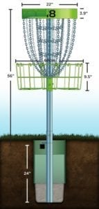 Illustration of Disc Golf Basket